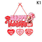 Valentine's Day Door Hanging Pendant Love Heart Flower Printed Hanging Oranments