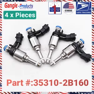 Fuel Injector 4x FOR HYUNDAI ACCENT VELOSTER KIA RIO SOUL 1.6L 353102B130 - Foto 1 di 16