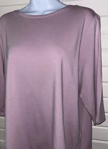 Nuevo con etiquetas JILL Christian Siriano Talla XL Supima Algodón Lila Púrpura Mangas 3/4 - Imagen 1 de 10