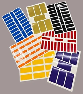 Rectangle Polka Dot Vinyl Decals Waterproof Outdoor Multiple Colors and Sizes - Picture 1 of 30
