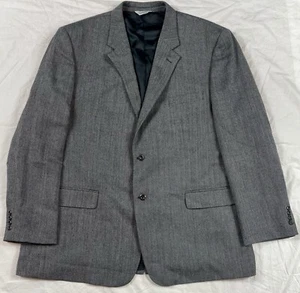 Joseph & Feiss International Herringbone 100% Lambswool Grey Sport Coat Sz50Long - Picture 1 of 21