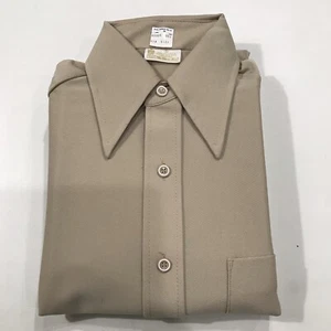 Camisa De Colección Años 60 70 Para Hombre King Road L/S Talla S SEARS Disco Dance Poli Beige Nueva de Lote Antiguo Rara - Imagen 1 de 13