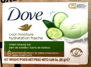 LOT OF 20 Dove Cream Beauty Bar Cucumber & Green Tea 0.88oz Travel Size 22 BARS - Picture 1 of 4