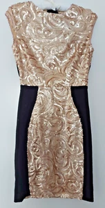 💝 ELLE ZEITOUNE Gold Sequin Party Dress 6 - Picture 1 of 9