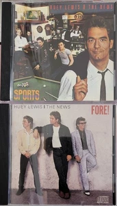 Huey Lewis & The News (2 CD Lot) Sports / Fore! - Discs are EXCLNT Minus cond - Picture 1 of 3
