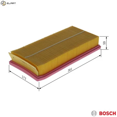 AIR FILTER F 026 400 739 FOR MERCEDES-BENZ SSANGYONG REXTON/W/VAN/II 2.8L 6cyl - Image 1 of 4