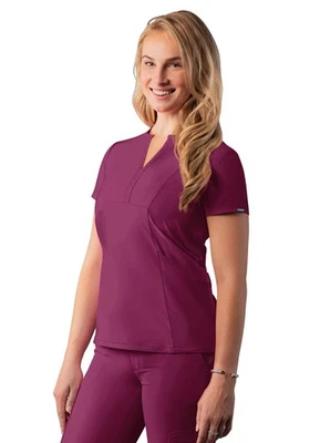 Adar Addition Scrubs For Women - Notched V-Neck Scrub Top - Image 1 of 4