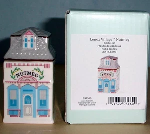 Lenox Spice Village "NUTMEG" Porcelain Mini Jar 2nd Edition 3"H New In Box - Picture 1 of 5