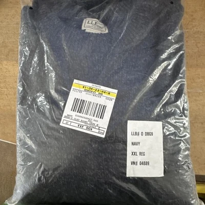 NEW LL Bean Ragg Shetland Wool Sweater Men’s XXL Crewneck Pullover NAVY - Image 1 of 4