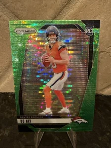 2024 Panini Prizm - Rookies Bo Nix #309 Green Prizm (RC) - Foto 1 di 2