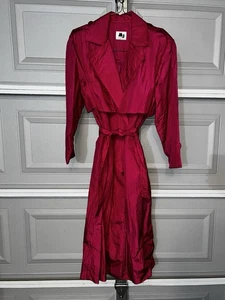 Chaqueta gabardina vintage MJ Seattle EE. UU. rosa intenso talla 8 usada en excelente estado - Imagen 1 de 6
