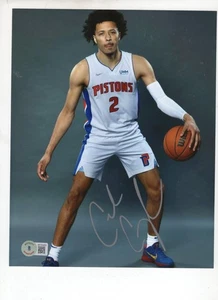 CADE CUNNINGHAM DETROIT KOLBEN SIGNIERT 8x10 FOTO BECKETT ZERTIFIZIERT QR COA - Bild 1 von 1
