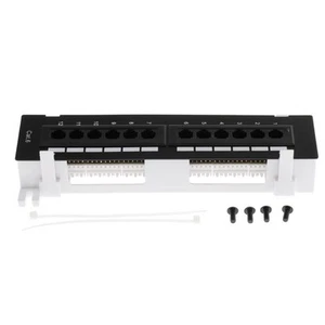 12Port Unshielded Cat6/5e Patch Panel Hollow Bed Distribution Frame - Afbeelding 1 van 6