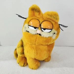 Vintage Dakin 1981 Garfield sitzendes Plüschtier 9 Zoll Stofftier Spielzeug orange Katze - Bild 1 von 7