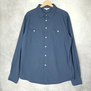 Clothing Arts Hemd Herren Large Blau Taschendiebesicher Reise Nylon Knopfleiste - Bild 1 von 17