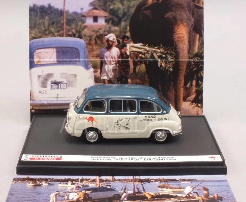Fiat 600D Multipla 1961 Oveland Australia-England 1969 1:43 BRUMM S1716 - Immagine 1 di 1