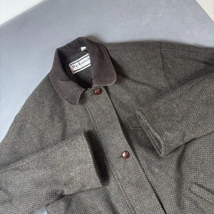 VTG Mackintosh New England Jacket Mens 8 Brown Tweed Field Coat Corduroy Collar - Picture 1 of 14