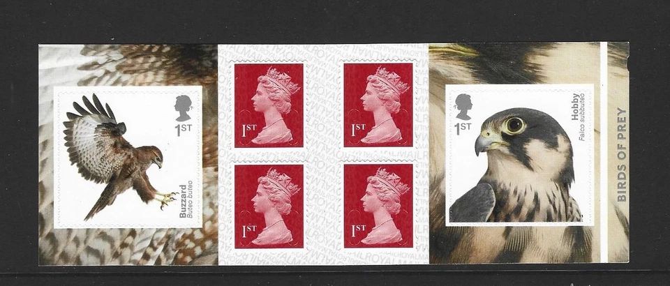 GB 2019 6 x 1st CLASS BIRDS OF PREY STAMP BOOKLET PM66 - Image 1 of 1
