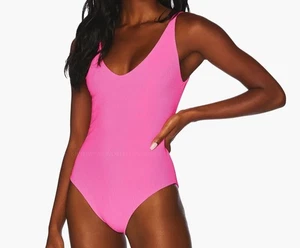 COSTUME DA BAGNO UNICO A COSTINE BEACH RIOT REESE ROSA FLUO TAGLIA XL - Foto 1 di 8