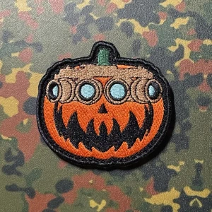 🎃 JACK-O-LANTERN NICKT bestickt Moral Patch Haken/Schlaufe HALLOWEEN NVG - Bild 1 von 5