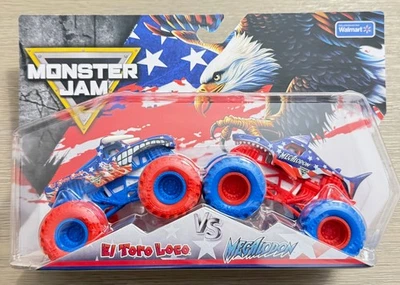 SPIN MASTER MONSTER JAM STARS & STRIPES EL TORO LOCO VS MEGALODON 🔥FREE SHIP🔥 - Image 1 of 3