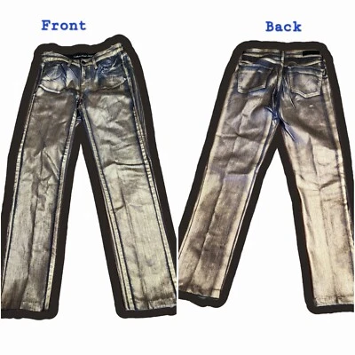 Calvin Klein JEANS -NEW- STRETCH ~ ULTIMATE SKINNY FIT GOLD WAXED JEANS 27 x 32 - Image 1 of 4