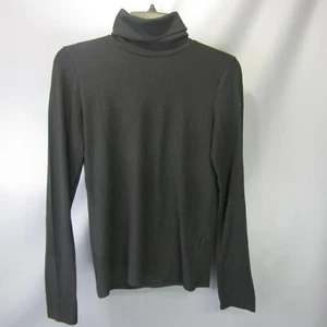 Camisa acanalada de cuello alto Madewell para mujer talla M calce elástico tela mediana delgada - Imagen 1 de 9