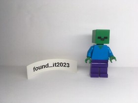 Lego Minecraft ZOMBIE Minifigure min010 Rare HTF EUC GUY DEAD PRE-OWNED