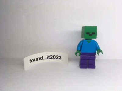 Lego Minecraft ZOMBIE Minifigure min010 Rare HTF EUC GUY DEAD Loose As is. - Image 1 of 4