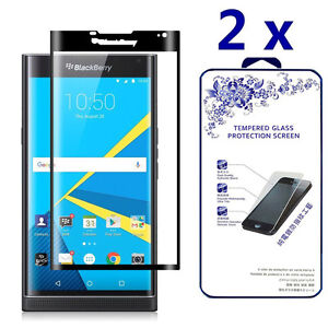 [2x] 3D Full Cover Tempered Glass Screen Protector for BlackBerry Priv - Black