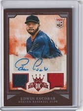 2015 Diamond Kings Rookie Signature Materials Framed Red #160 Edwin Escobar /99