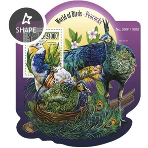 World of Birds PEACOCKS 1-Value MNH Bird Stamp Sheet #496 (2015 Sierra Leone) - Picture 1 of 1