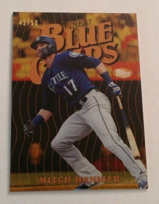 2019 Topps Finest BLUE CHIPS Mitch Haniger GOLD REFRACTOR #42/50 Made Mariners  - Image 1 of 1