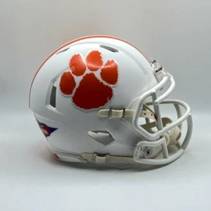 Casco mini calcio Clemson Tigers CUSTOM Concept bianco opaco - Foto 1 di 3
