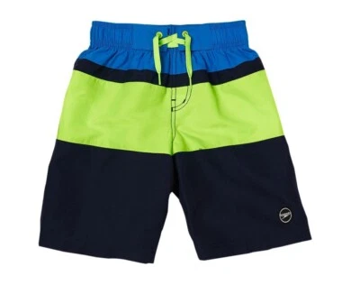 Pantalones cortos Speedo para niños color bloque, limonada azul eléctrico, talla S, UPF 50+ Foto 1 de 4