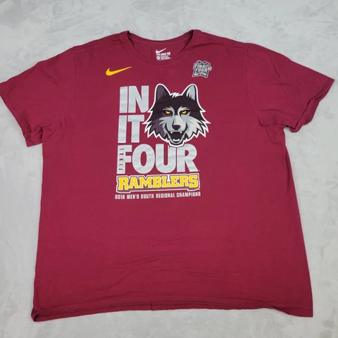 Loyola Ramblers Shirt Adult XXL Red Athletic Sport Crew Chicago Short Sleeve 2XL Cover