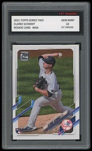 CLARKE SCHMIDT 2021 TOPPS SERIES TWO 1ST GRADED 10 ROOKIE CARD RC #456 YANKEES