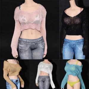1/6 Ultra-thin Sweater Pants Clothes Model For 12'' Female Action Figure Body - Picture 1 of 23