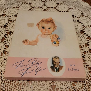 Vintage 1946 Through Baby's First Years Baby Book with Dr. DaFoe In Box - Picture 1 of 6