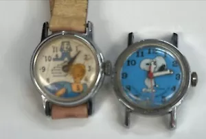 Vintage Character Watches Snoopy & Cinderella for restoration! - Picture 1 of 3