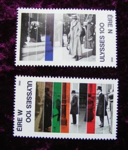 Ulysses 100 Commemorative Pair Of Irish Stamps James Joyce N And W Rate Mint - Picture 1 of 1