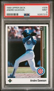 PSA 9 como nuevo Andre Dawson 1989 cubierta superior #205 - Imagen 1 de 1