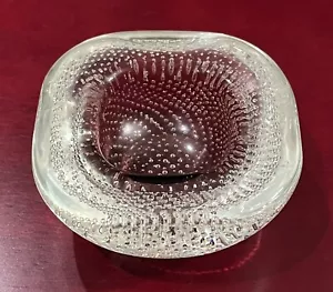 Vintage Murano Kunst Glas bullicante SCHÜSSEL rot Mitte des Jahrhunderts modern - Bild 1 von 3