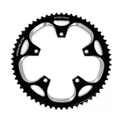 Driveline CNC Alloy 7075 Road Bike Bicycle Chainring 60T, BCD 130mm , Black - Image 1 of 3