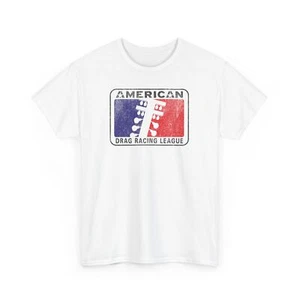 American Drag Racing, Muscle Car, Retro Look - 3 Colors - Heavy Cotton T-shirt - Picture 1 of 16