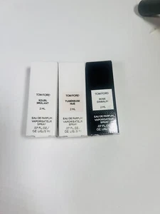 Tom Ford 3pc Perfume Set~ Rose Damalfi Tubereuse Nue Soleil Bruelant~ Sample Sz - Picture 1 of 5