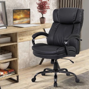 Big Office Chair Heavy Duty Office Chair PU Leather Chair High Back Task Chair - Picture 1 of 7