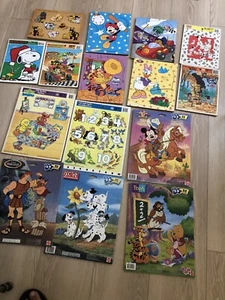 15 Vintage Kids Puzzles Includes 4 Wood Puzzles Mattel Disney - Picture 1 of 1