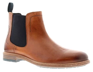 Bandwagon Mens Smart Boots Apollo Leather Slip On tan UK Size