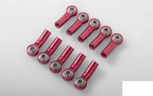 M3 Bent Medium Aluminum Rod Ends RED x10 Z-S1647 RC4WD Wraith Link ends RC - Picture 1 of 5